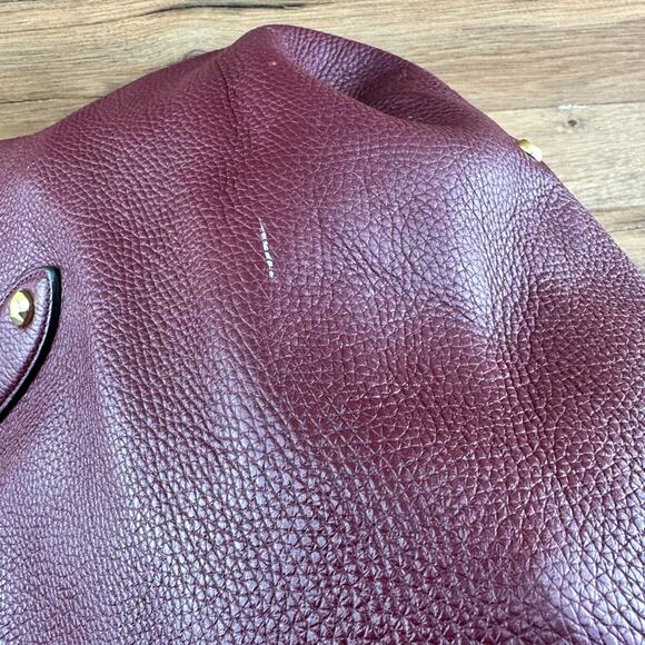 Annabel Ingall Isabella Purple Pebbled Leather Large Tote Satchel Bag - Picture 7 of 15